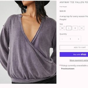 NWT FREE PEOPLE We The Free Lavender Knit Top XL
